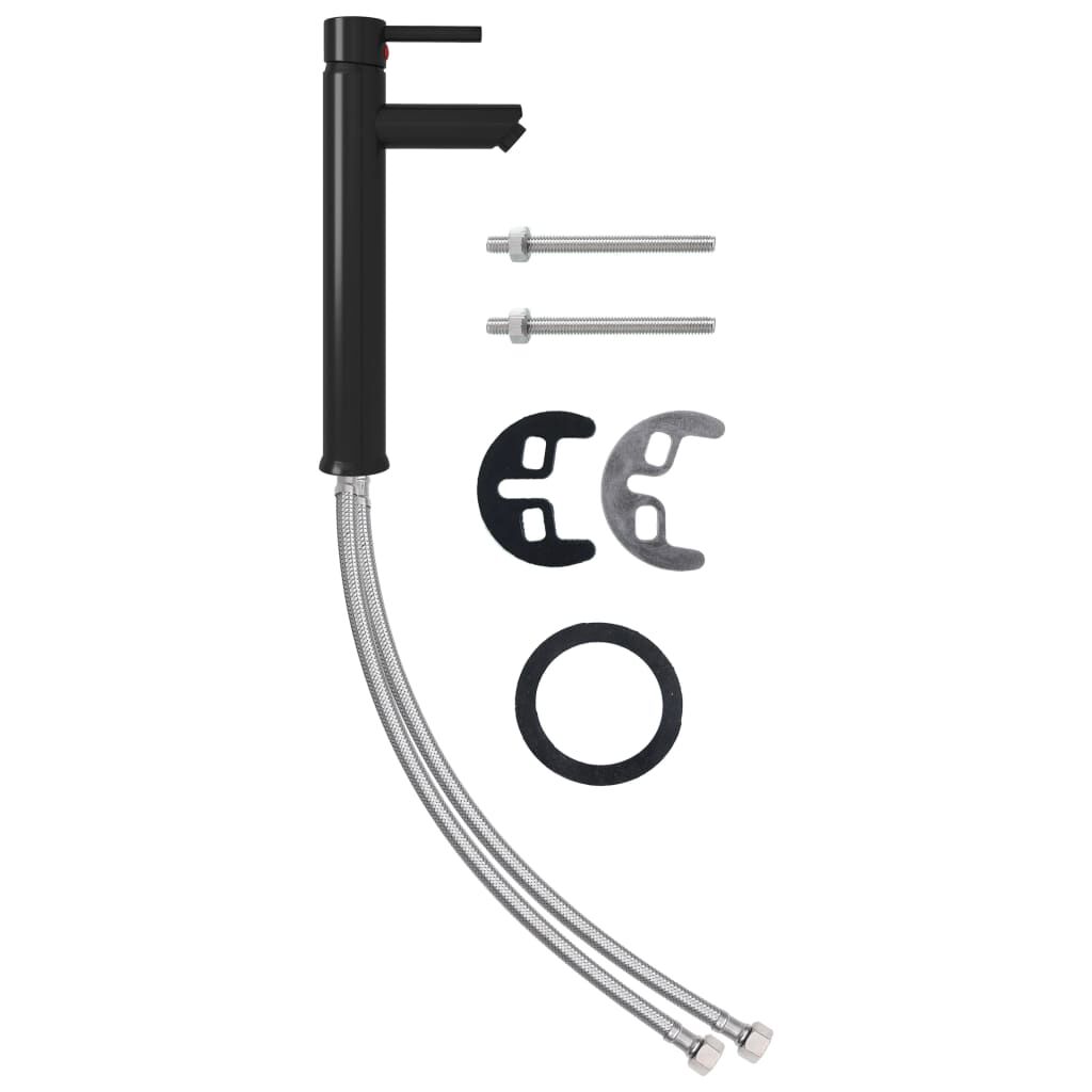 vidaxl vidaXL Badkamermengkraan 12x30 cm zwart