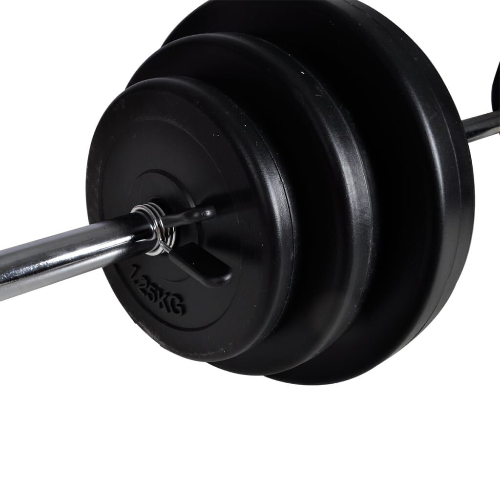 Vidaxl VidaXL Barbell- En Dumbbellset 30 5 Kg