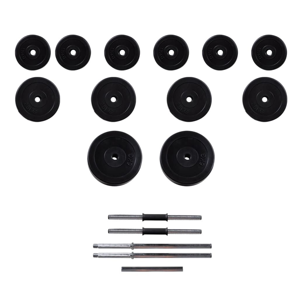 Vidaxl VidaXL Barbell- En Dumbbellset 30 5 Kg