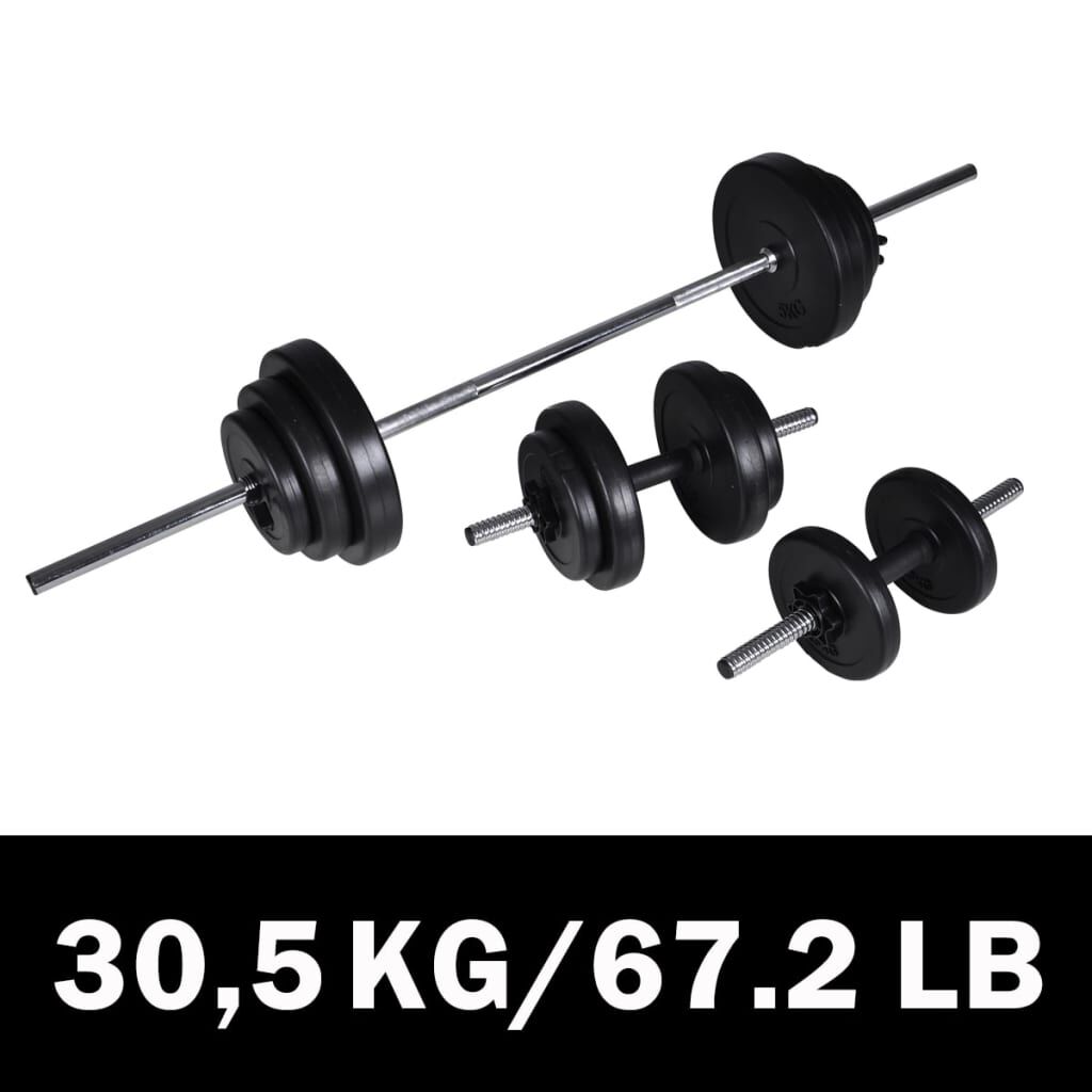 vidaxl vidaXL Barbell- en dumbbellset 30 5 kg