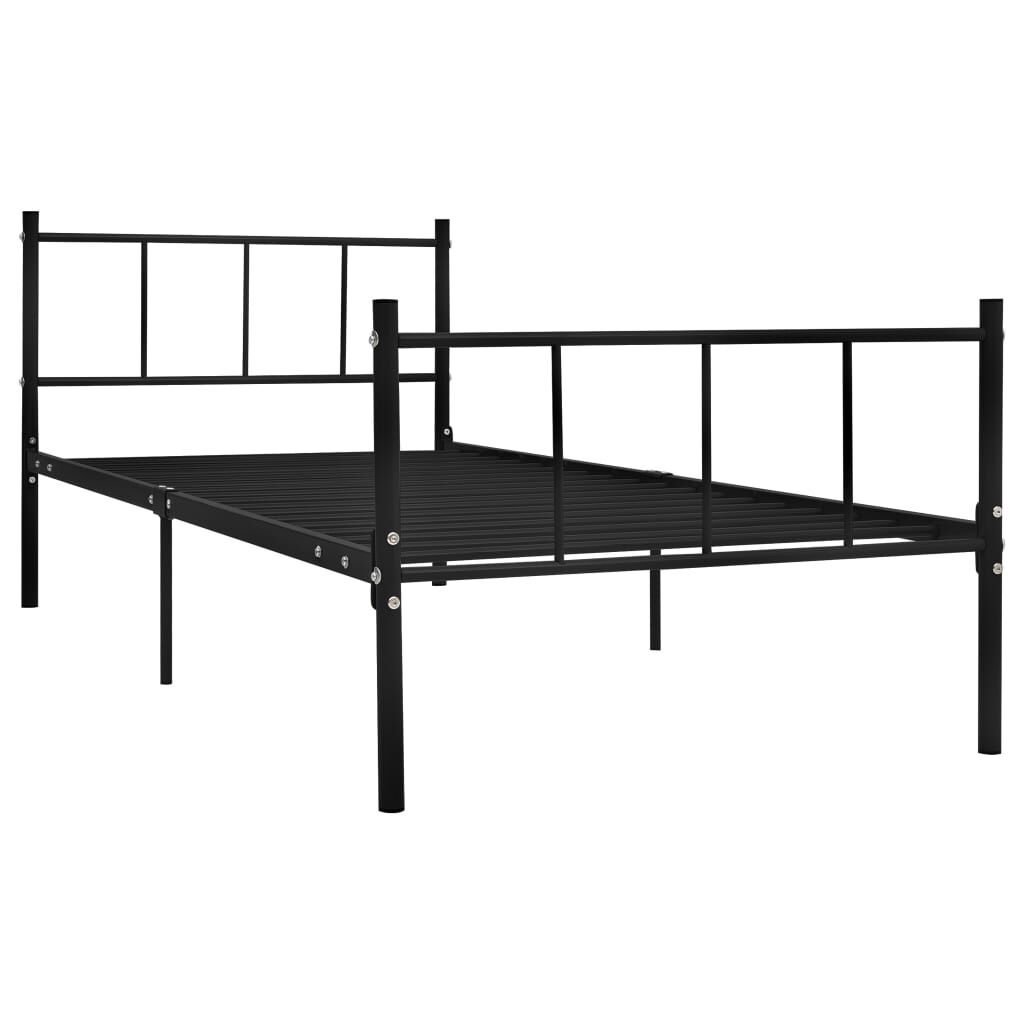 Vidaxl VidaXL Bedframe Metaal Zwart 90x200 Cm