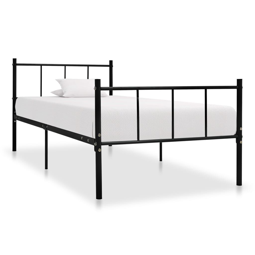 vidaxl vidaXL Bedframe metaal zwart 90x200 cm