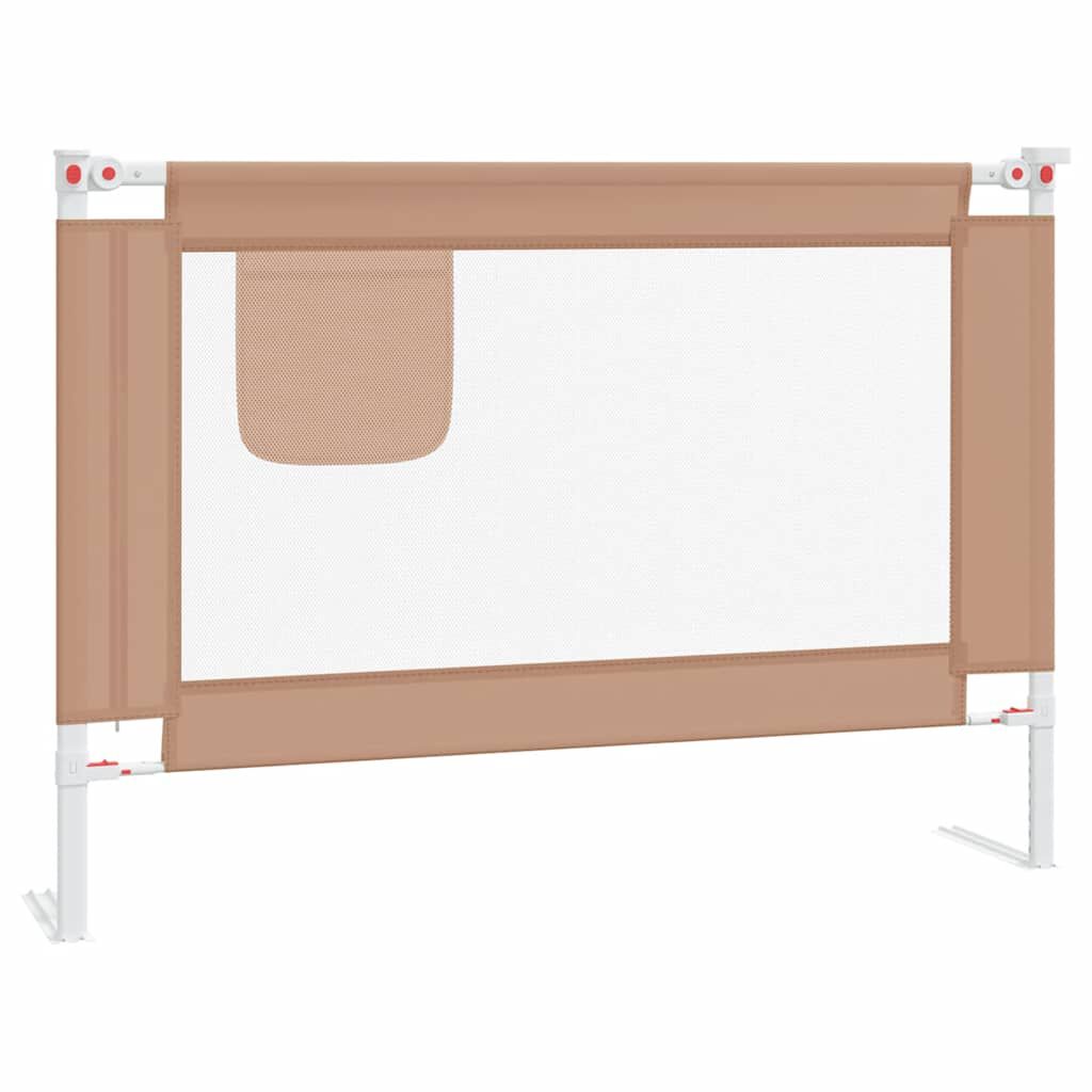 vidaxl vidaXL Bedhekje peuter 90x25 cm stof taupe