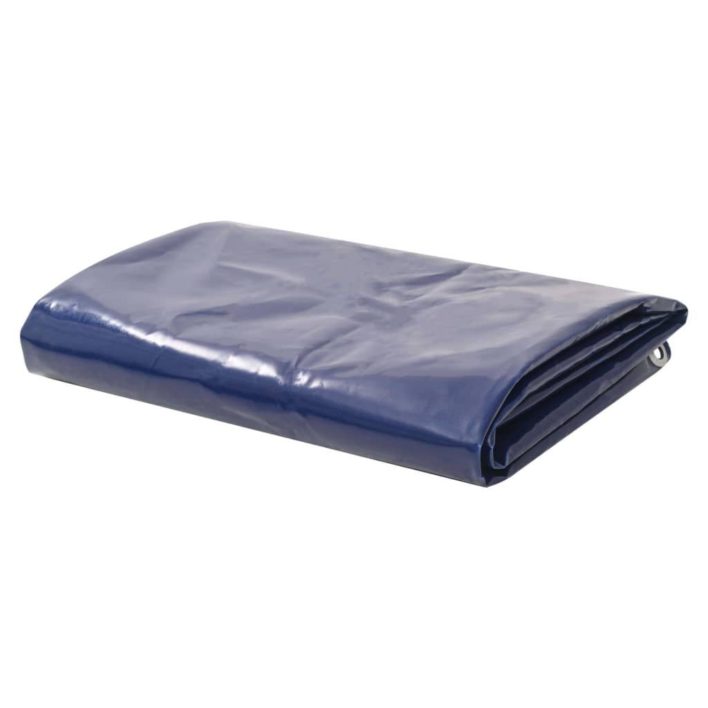 vidaxl vidaXL Dekzeil 650 g/m² 1 5x10 m blauw