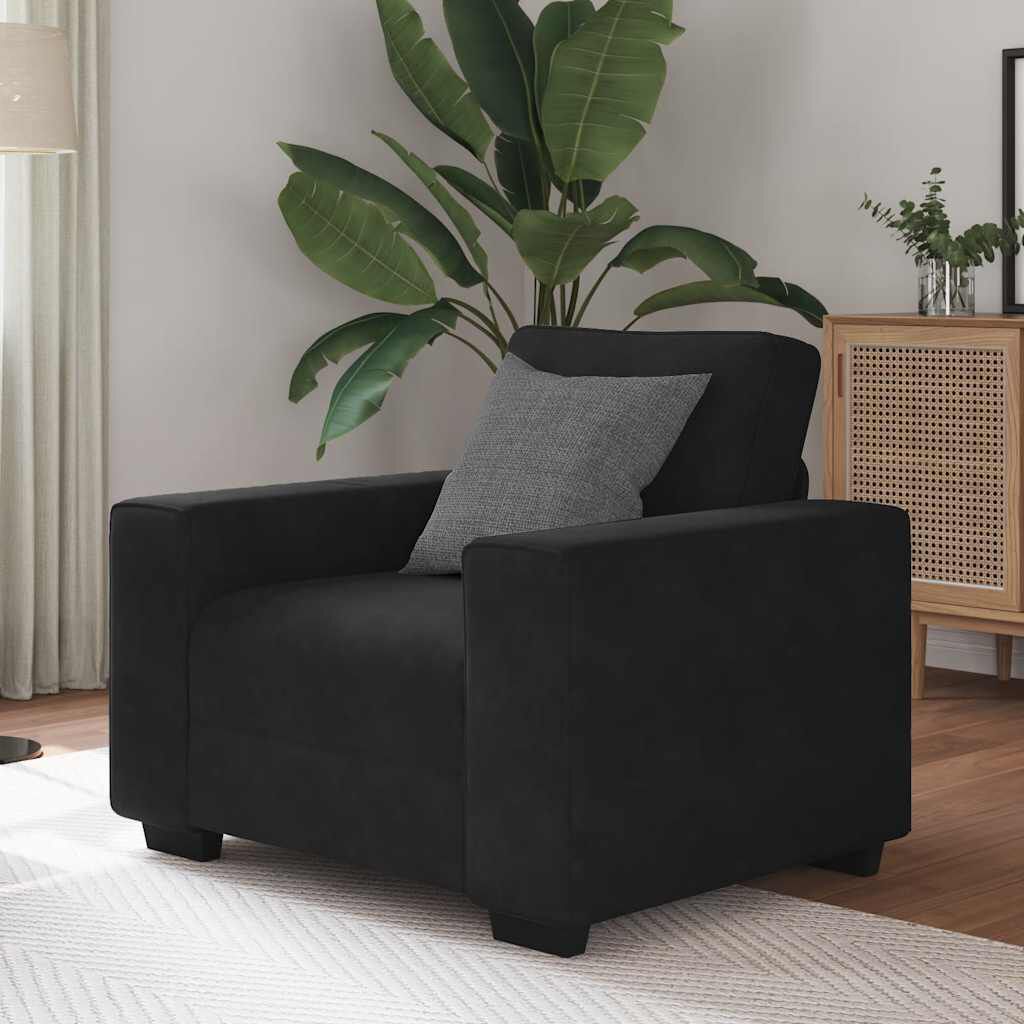 Vidaxl VidaXL Fauteuil 60 Cm Fluweel Zwart