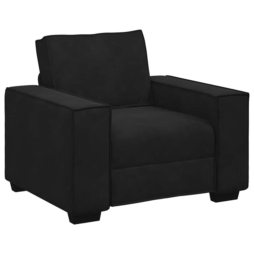 vidaxl vidaXL Fauteuil 60 cm fluweel zwart