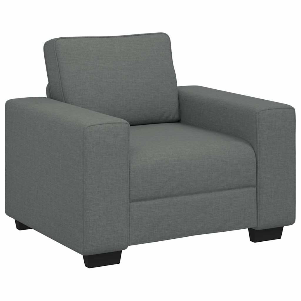 vidaxl vidaXL Fauteuil 60 cm stof donkergrijs