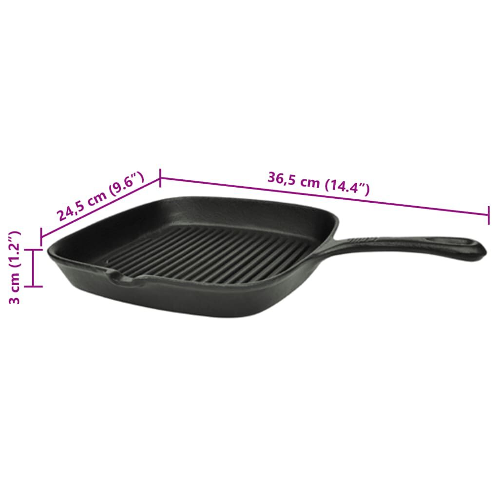 Vidaxl VidaXL Grillpan Gietijzer 24x23 Cm