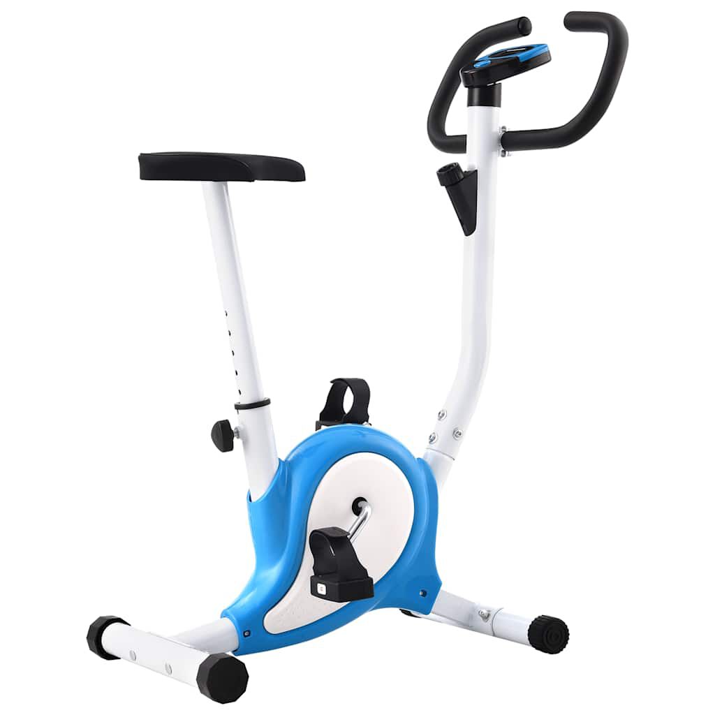 vidaxl vidaXL Hometrainer met bandweerstand blauw