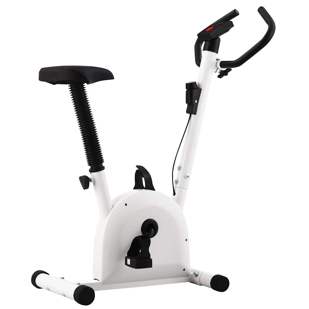 vidaxl vidaXL Hometrainer met bandweerstand wit