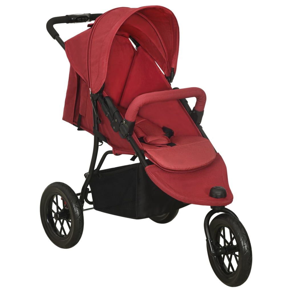 vidaxl vidaXL Kinderwagen staal rood