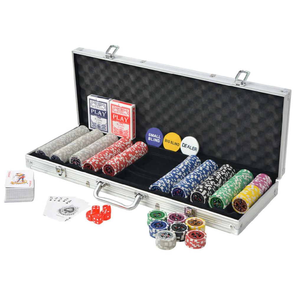Vidaxl VidaXL Pokerset Met 500 Chips Aluminium