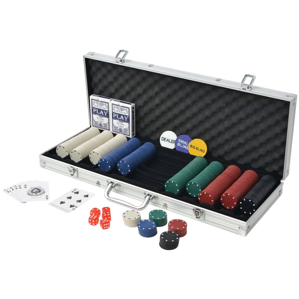 Vidaxl VidaXL Pokerset Met 500 Chips Aluminium
