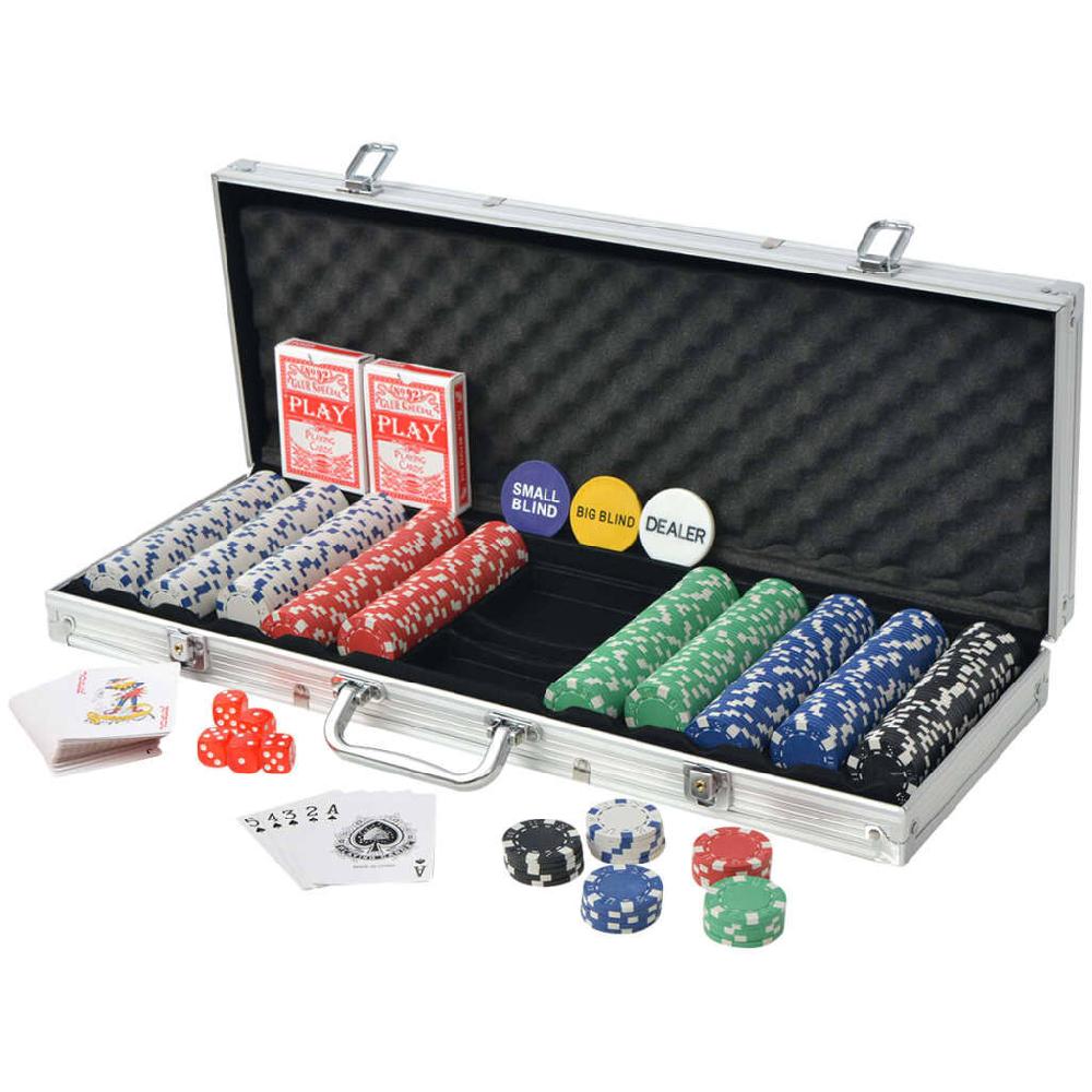 Vidaxl VidaXL Pokerset Met 500 Chips Aluminium