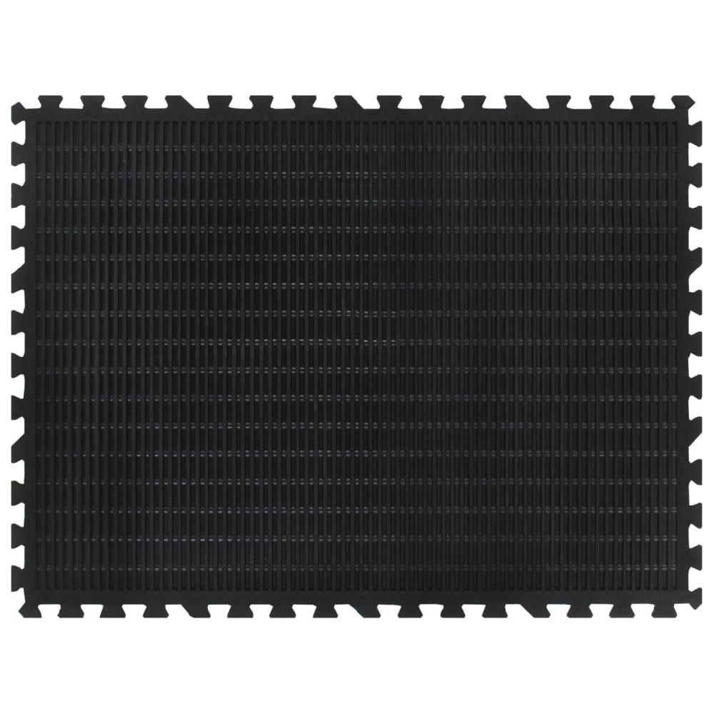 Vidaxl VidaXL Rubbertegel 12 Mm 90x120 Cm Zwart