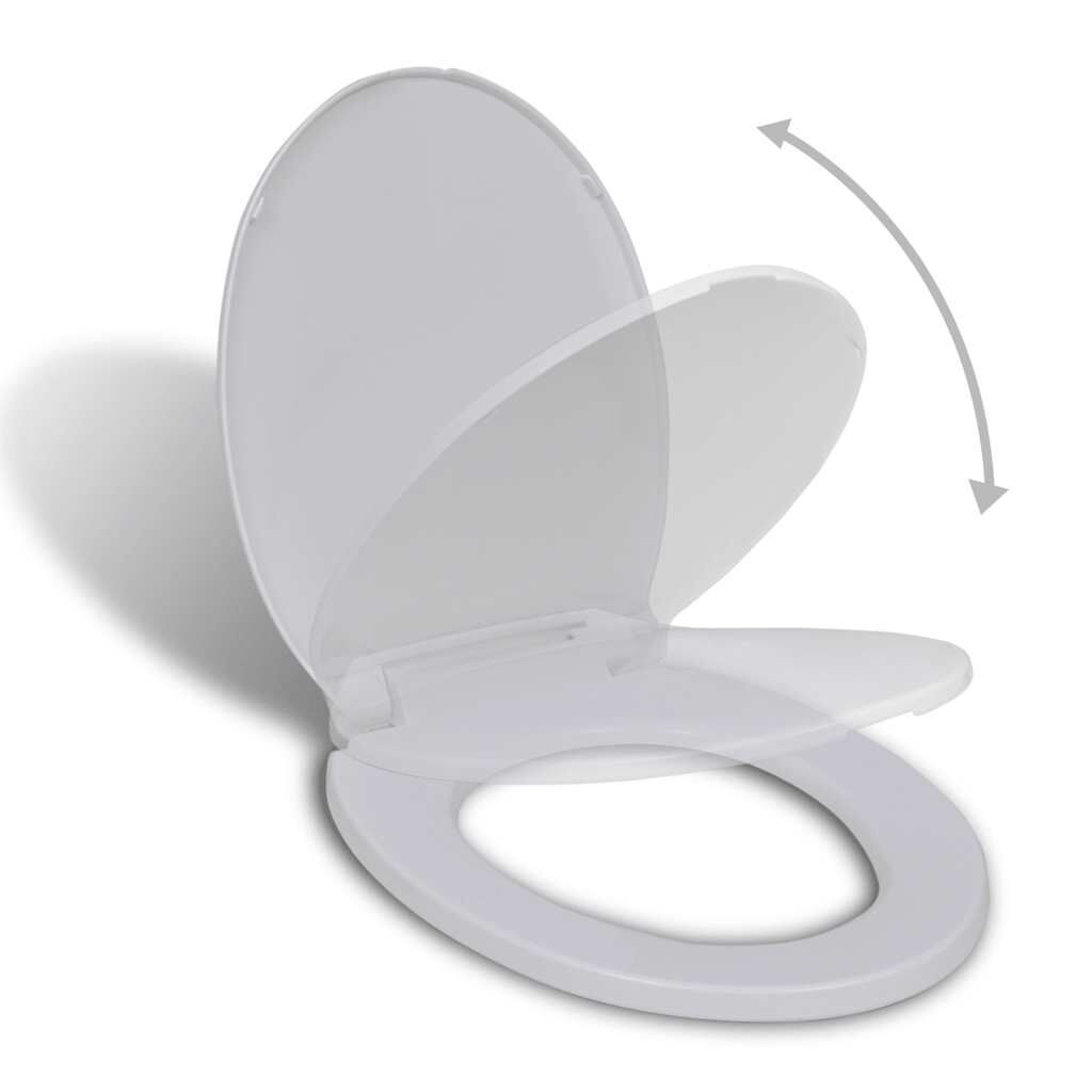 vidaxl vidaXL Toiletbril soft-close ovaal wit