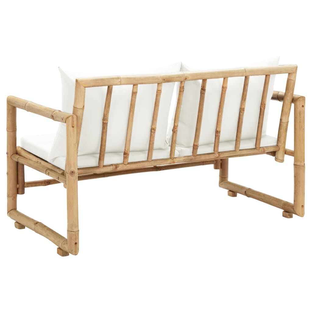 Vidaxl VidaXL Tuinbank 2-zits Met Kussens Bamboe