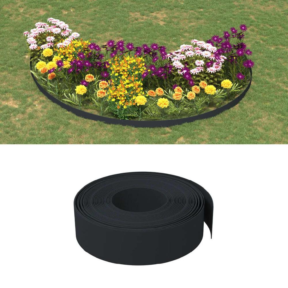 Vidaxl VidaXL Tuinrand 10 M 15 Cm Polyetheen Zwart