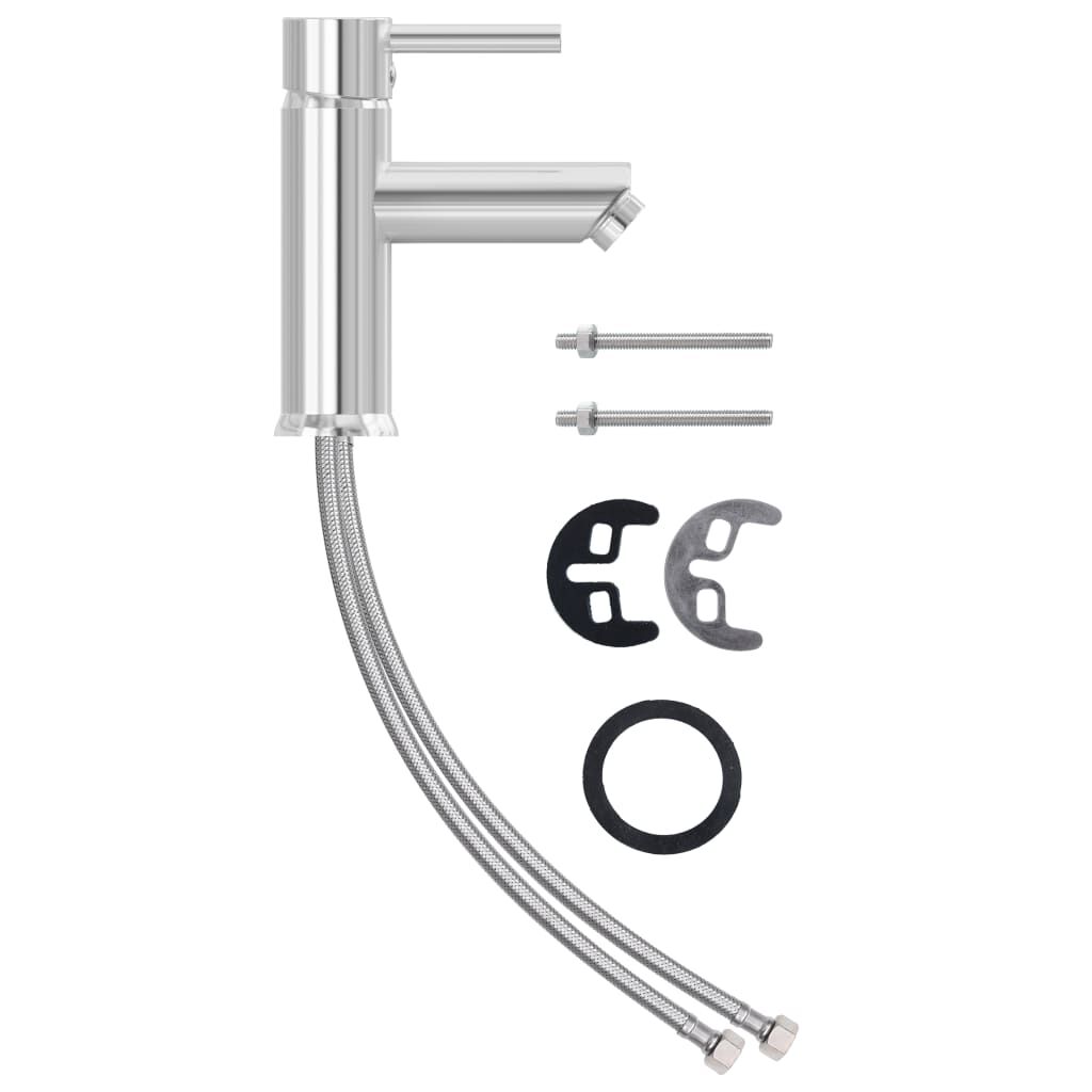 vidaxl vidaXL Wastafelkraan 130x176 mm verchroomd