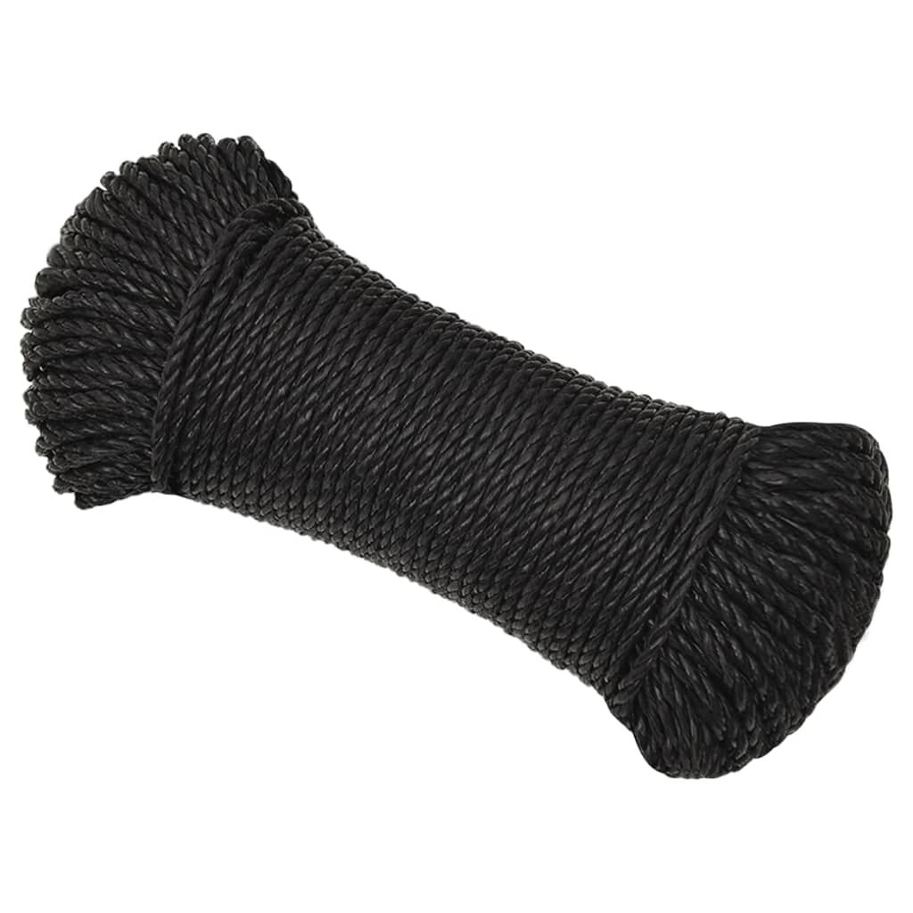 Vidaxl VidaXL Werktouw 3 Mm 25 M Polypropeen Zwart