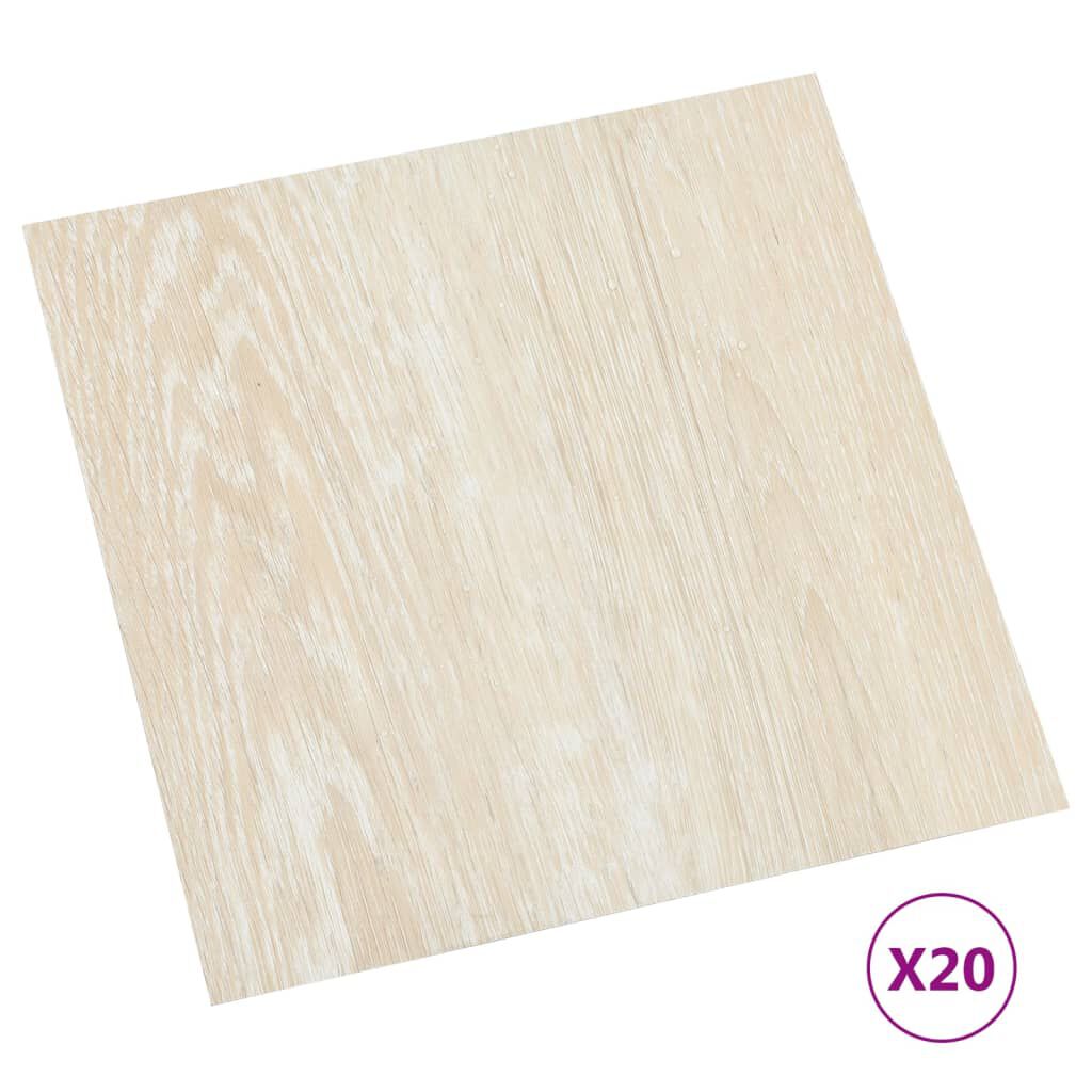 vidaxl vidaXL Vloerplanken 20 st zelfklevend 1 86 m² PVC beige