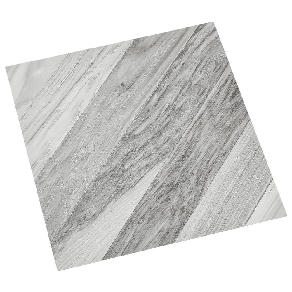 Vidaxl VidaXL Vloerplanken 20 St Zelfklevend 1 86 M² PVC Gestreept Grijs