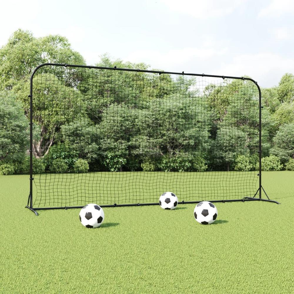Vidaxl VidaXL Voetbal Rebounder 366x90x183 Cm HDPE Zwart