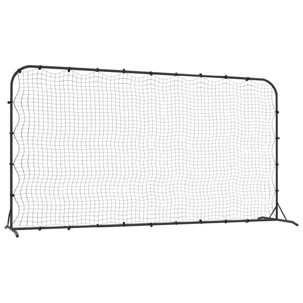 vidaxl vidaXL Voetbal rebounder 366x90x183 cm HDPE zwart