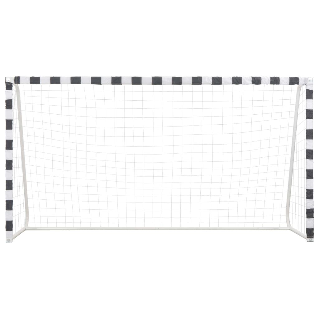 Vidaxl VidaXL Voetbaldoel 300x160x90 Cm Metaal Zwart En Wit