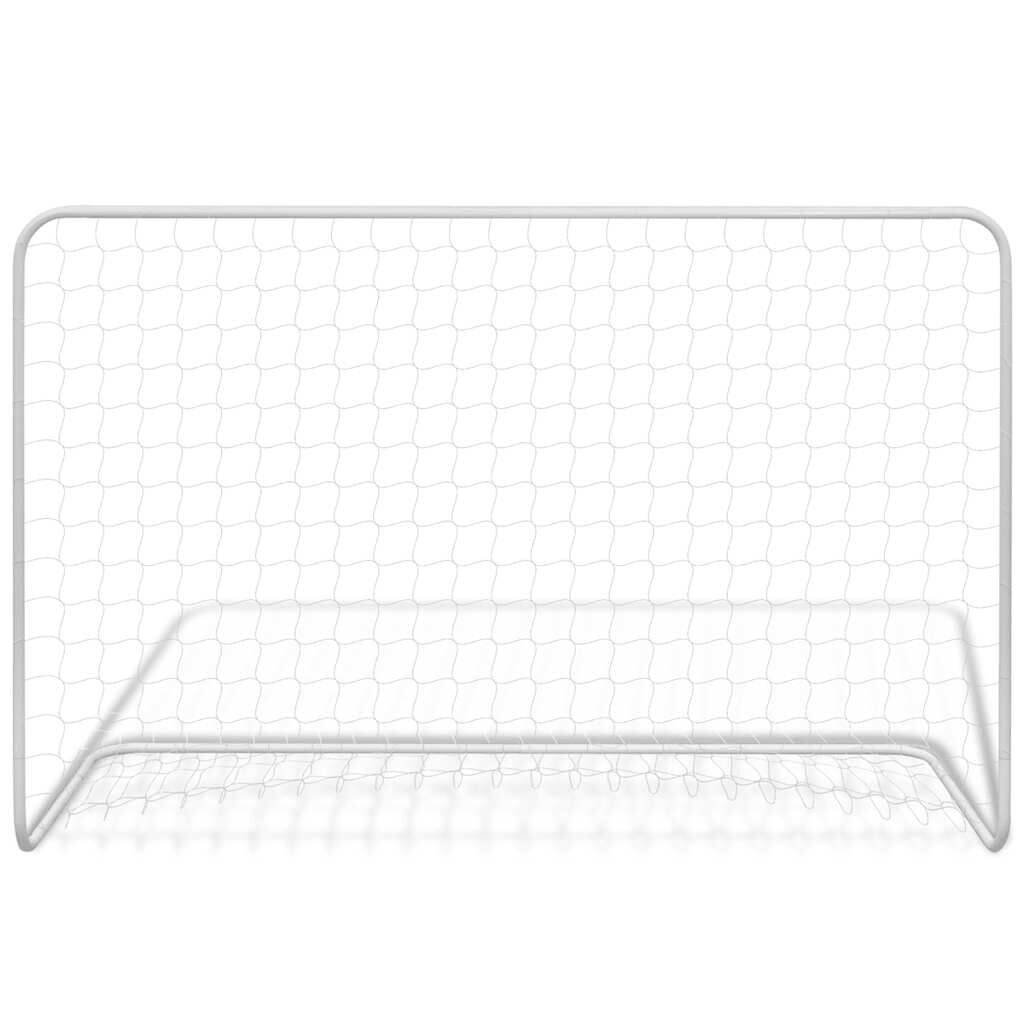 Vidaxl VidaXL Voetbaldoel Met Net 182x61x122 Cm Staal Wit