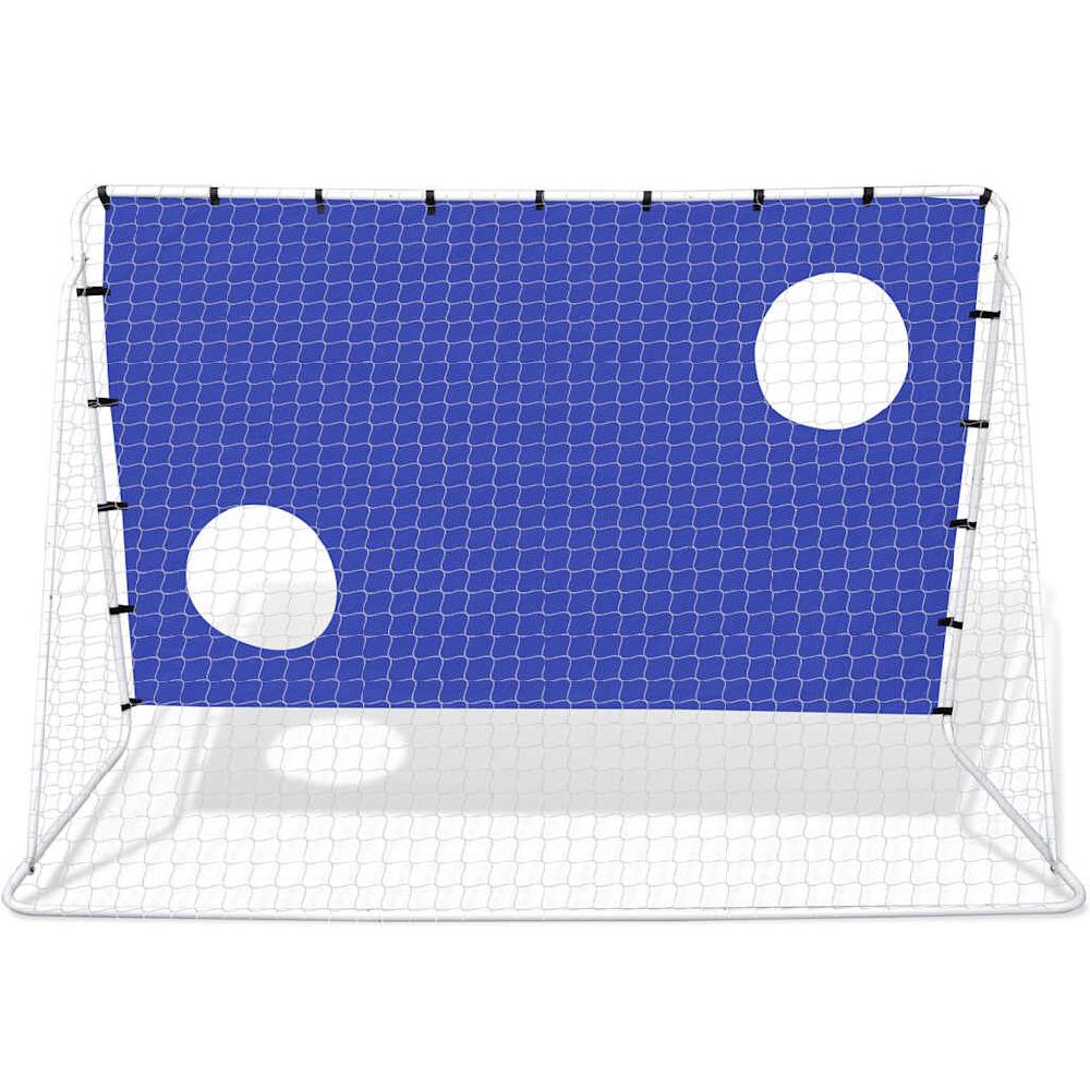 Vidaxl VidaXL Voetbaldoel Met Richtmuur Hoogwaardig 240x92x150 Cm Staal