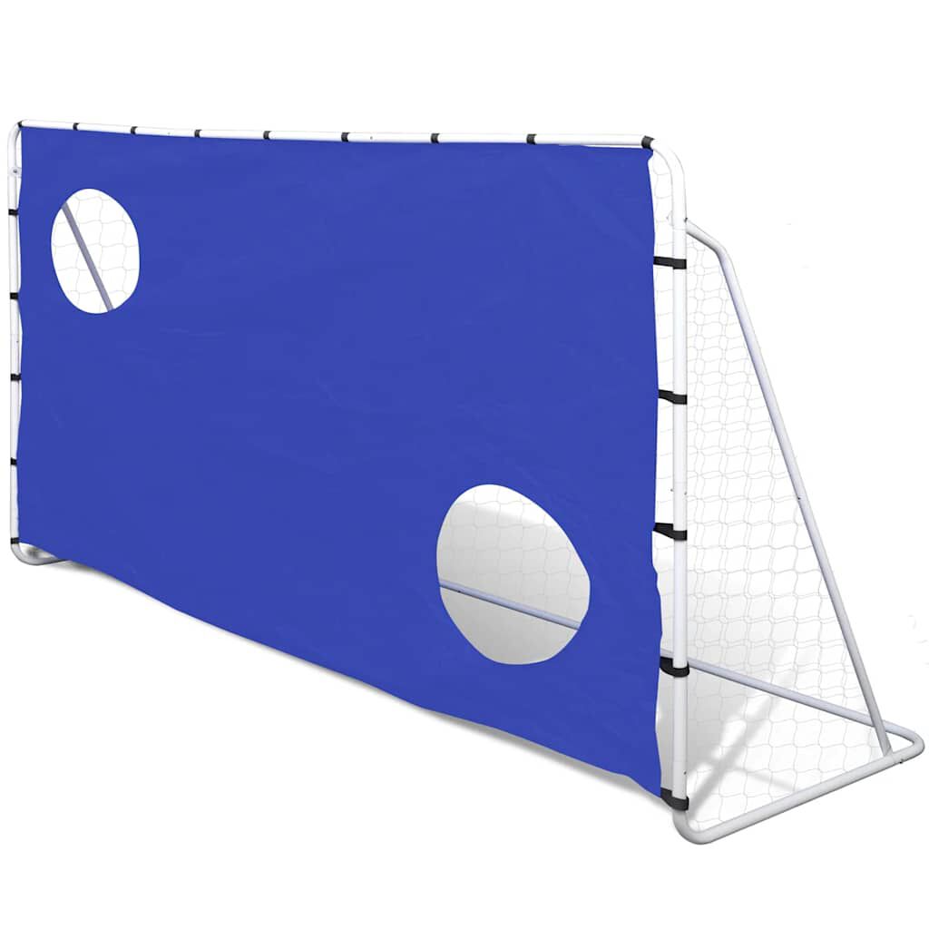 vidaxl vidaXL Voetbaldoel met richtmuur hoogwaardig 240x92x150 cm staal