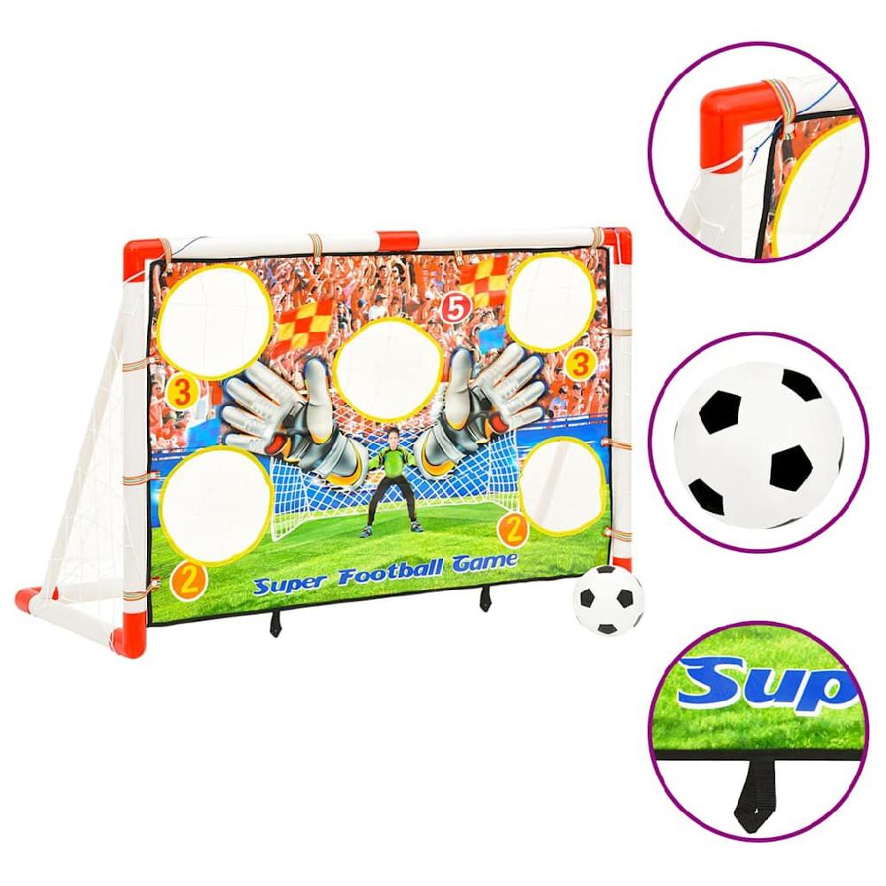 vidaxl vidaXL Voetbaldoelenset met doelmuur 120x51x77 5 cm
