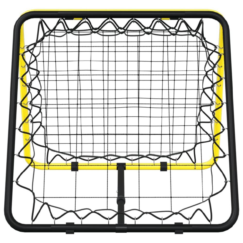 Vidaxl VidaXL Voetbalrebounder Dubbelzijdig Verstelbaar Staal Geel En Zwart