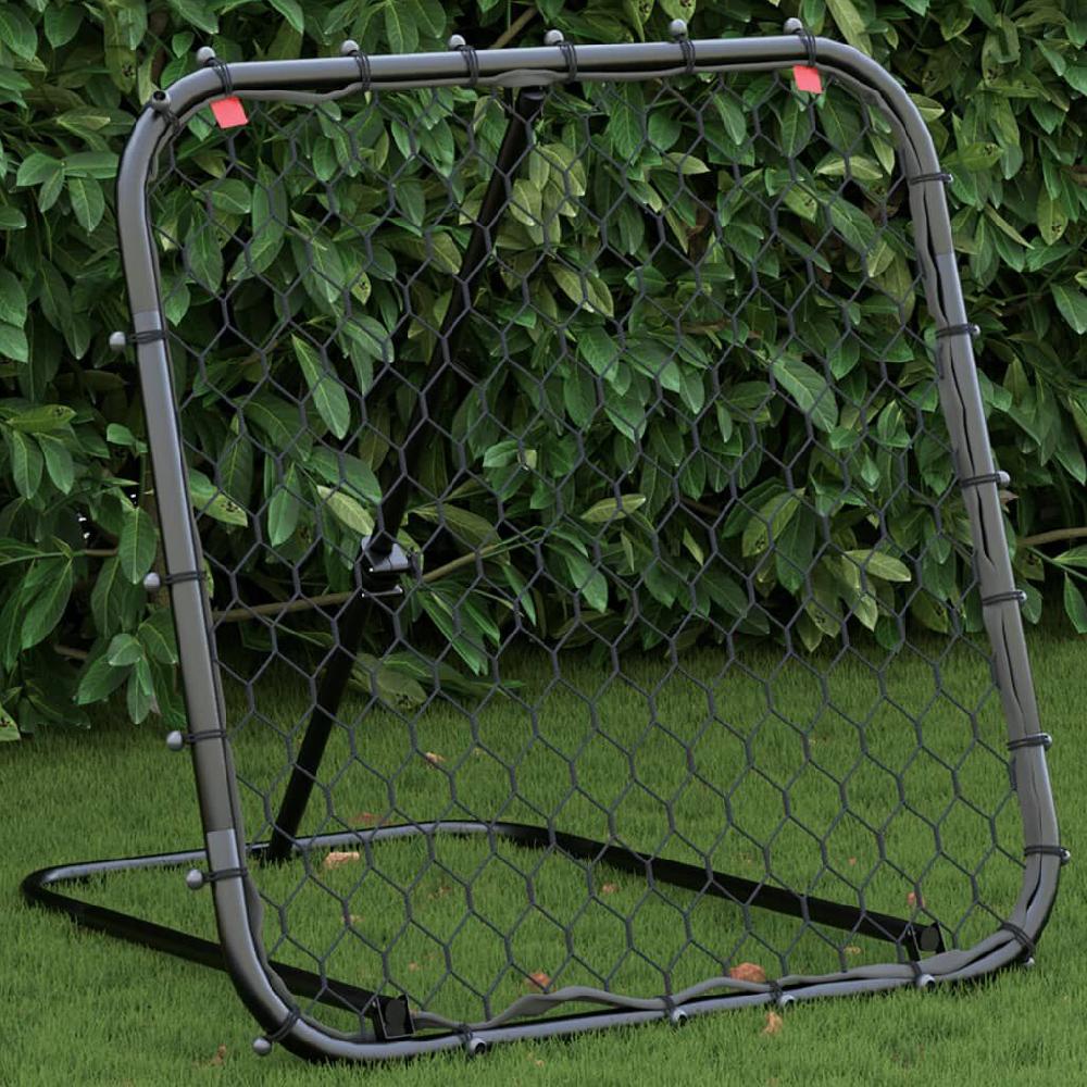 Vidaxl VidaXL Voetbalrebounder Verstelbaar 84x73x60-80 Cm Staal Zwart
