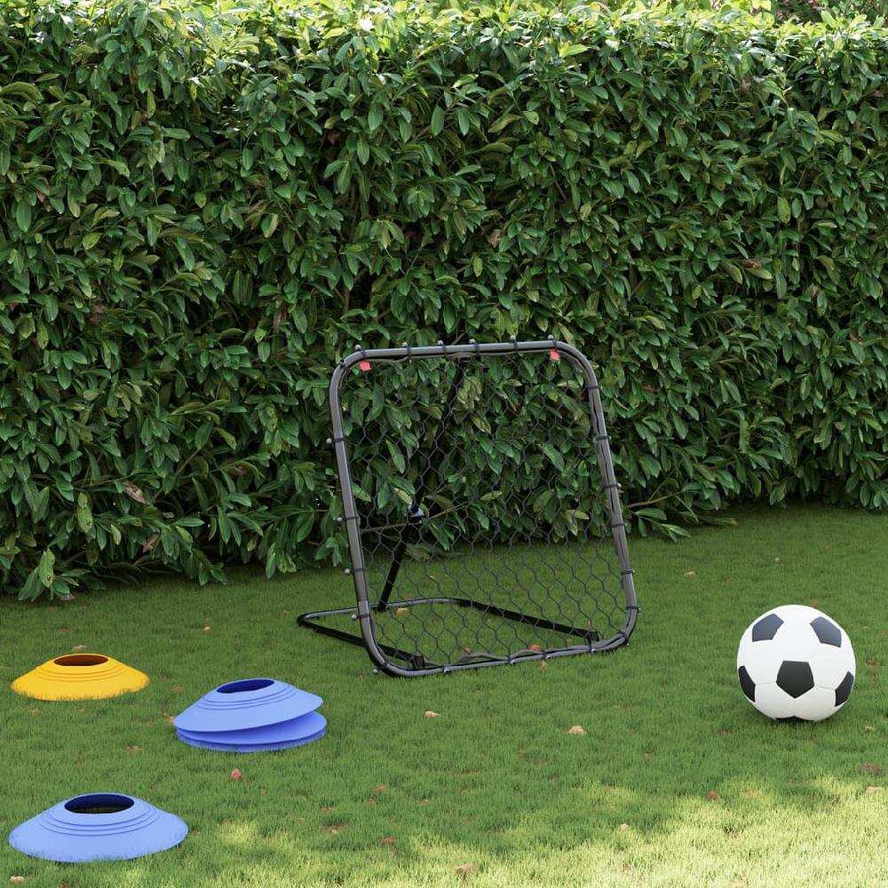 Vidaxl VidaXL Voetbalrebounder Verstelbaar 84x73x60-80 Cm Staal Zwart