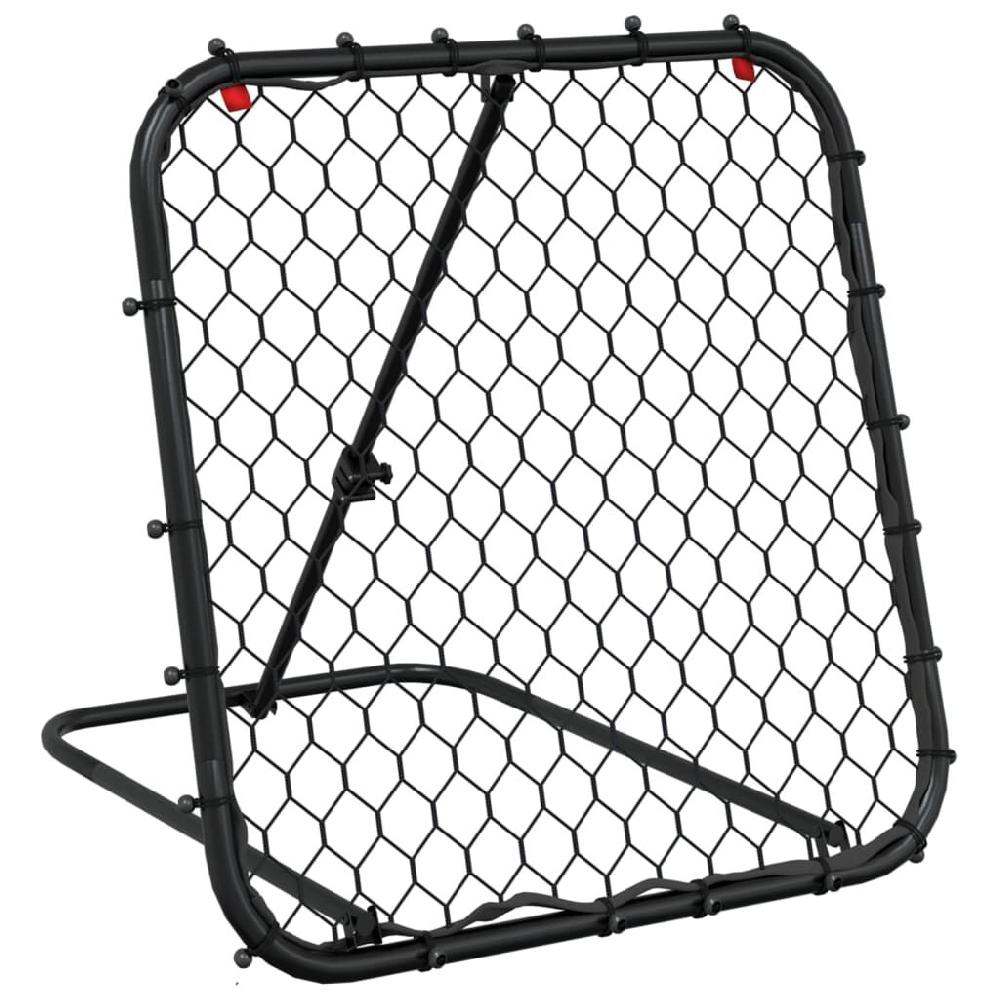 vidaxl vidaXL Voetbalrebounder verstelbaar 84x73x60-80 cm staal zwart
