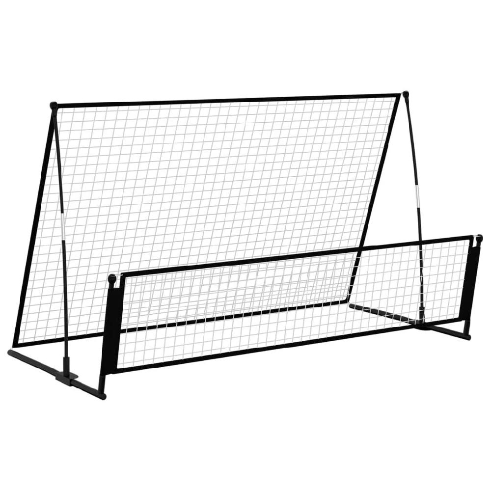 vidaxl vidaXL Voetbalrebounder/voetbaldoel 2-in-1 202x104x120 cm staal