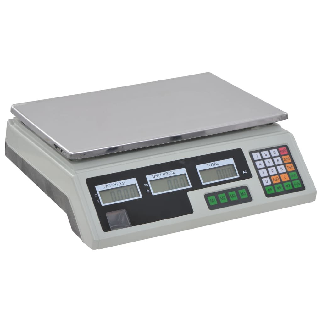 Vidaxl VidaXL Weegschaal Digitaal Met Oplaadbare Batterij 30 Kg