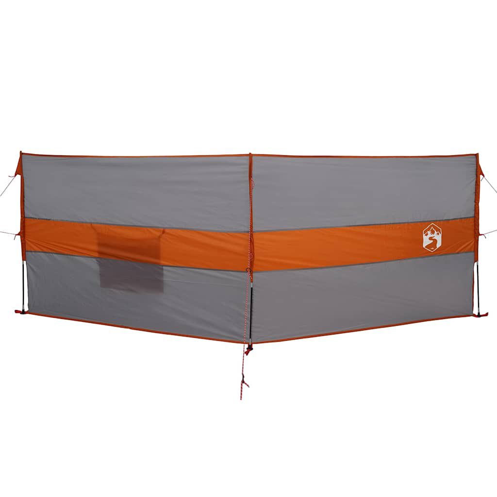 vidaxl vidaXL Windscherm camping waterdicht 344x120 cm grijs en oranje