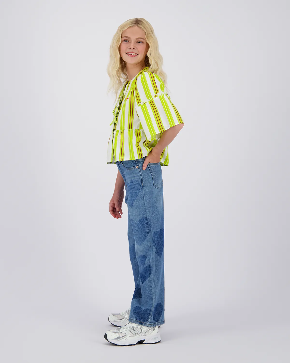 Vingino Extra Wide Leg Jeans Cassie Heart