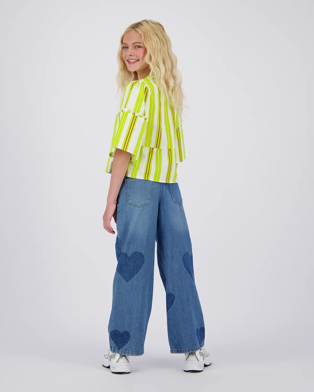 Vingino Extra Wide Leg Jeans Cassie Heart