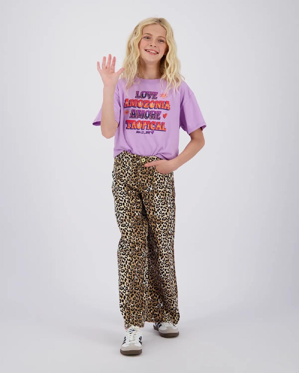 Vingino Extra Wide Leg Jeans Cassie Leopard