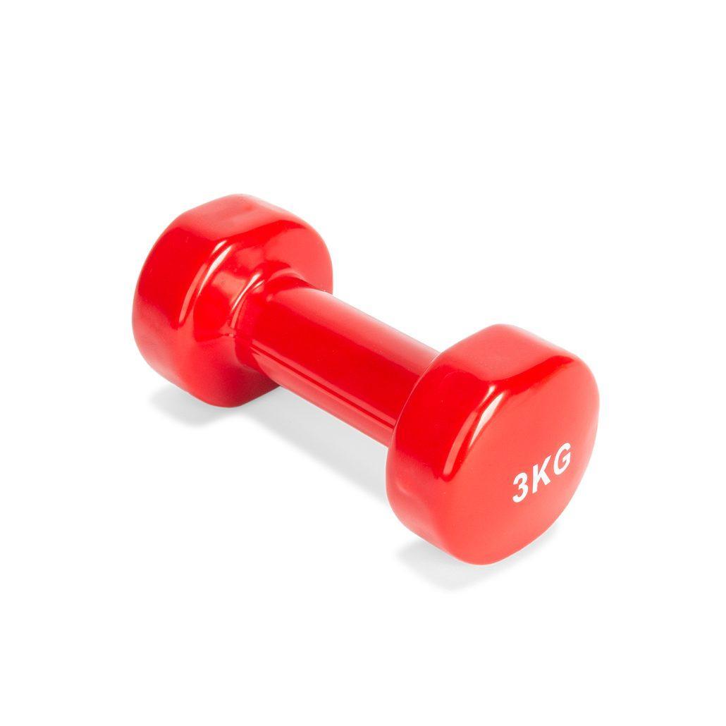 virtufit VirtuFit Vinyl Dumbbell Pro – 3 kg – Rood