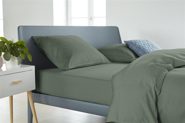 Vtwonen Ambiante - Bamboe-Katoen - Boxspring Hoeslaken - 160x200 Cm - Groen