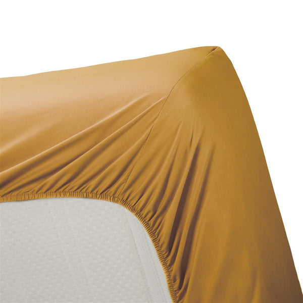 vtwonen Ambiante hoeslaken Cotton Uni HL - 160x200 cm - oker