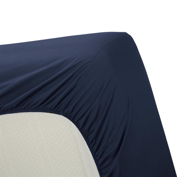 vtwonen Ambiante hoeslaken Cotton Uni HL - 160x220 cm - donker blauw