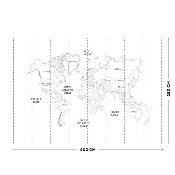 Vtwonen Art For The Home Wereldkaart Fotobehang 280x400cm