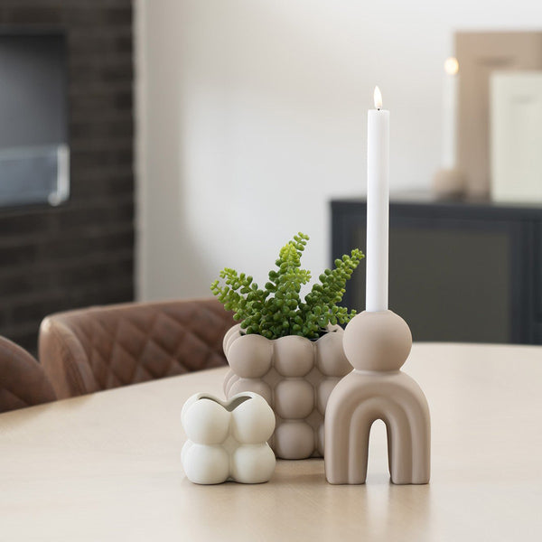 Vtwonen Artichok Annemarie Bloempot Keramiek Bruin - 13 5 X 13 Cm