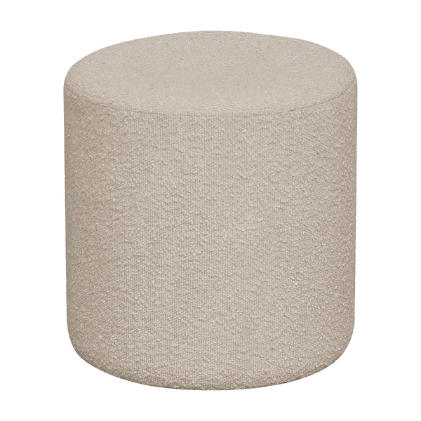 vtwonen Artichok Jip Ronde Poef Bouclé Stof Ø 34 x 36 cm - Beige